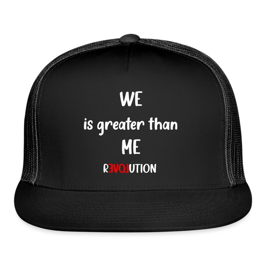 WE IS GREATER TRUCKER HAT R3 - black/black