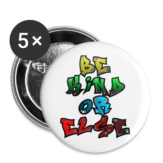OR ELSE Buttons small 1'' (5-pack) R3 - white