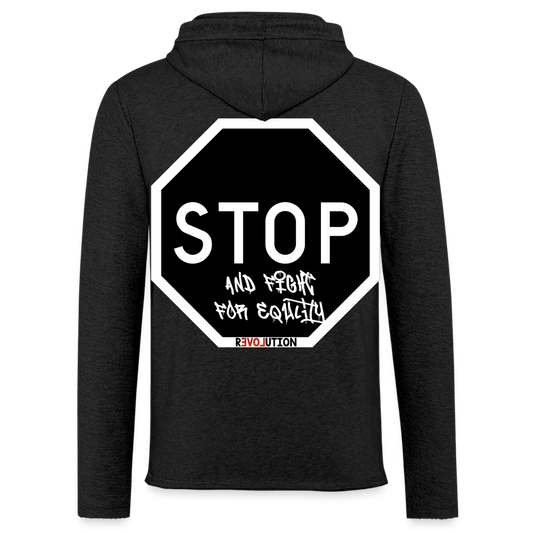 STOP! FIGHT Unisex Lightweight Terry Hoodie R3 - charcoal grey
