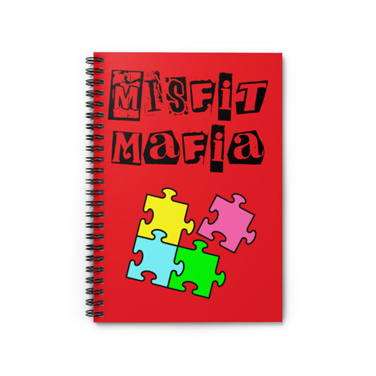 MISFIT MAFIA Spiral Notebook - Ruled Line 3C