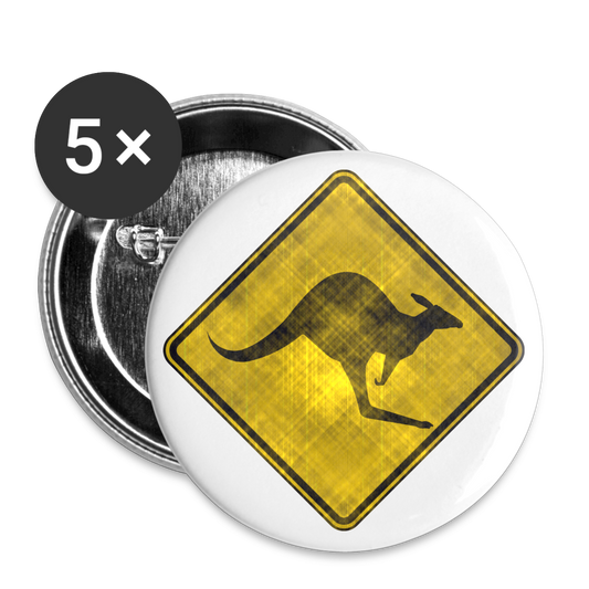 NUC KANGAROO CROSSING Buttons small 1'' (5-pack) 3C - white