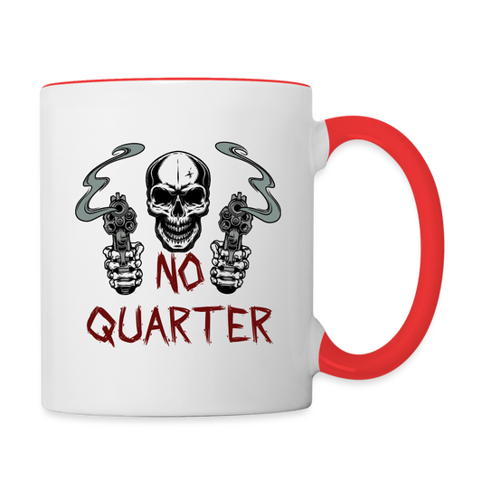 NO QUARTER Contrast Coffee Mug 3C - white/red