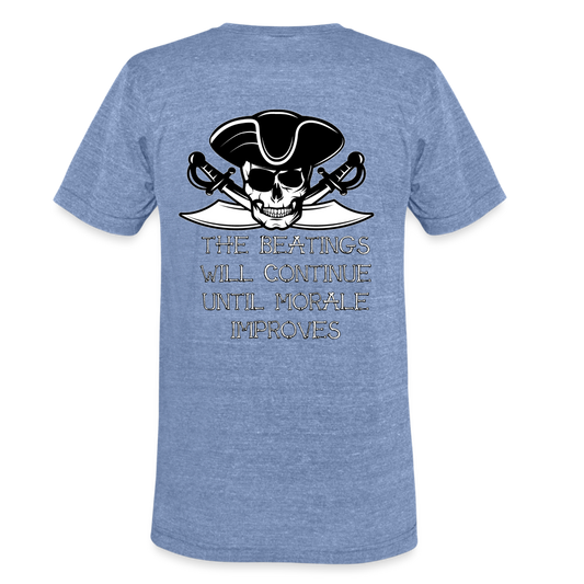 THE BWATINGS WILL CONTINUE Unisex Tri-Blend T-Shirt 3C - heather blue