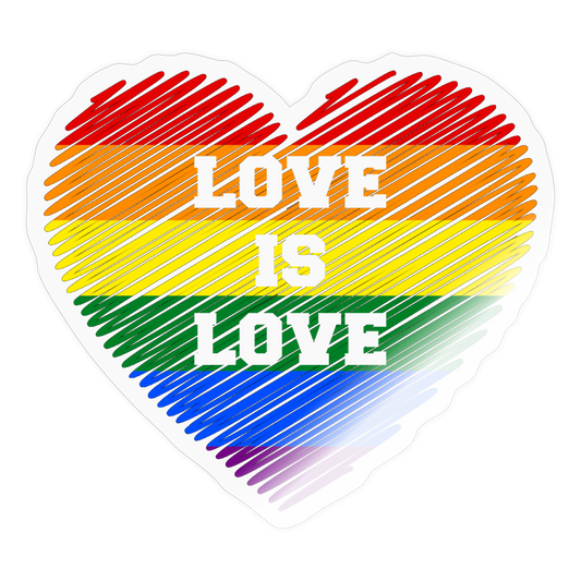 LOVE IS LOVE Sticker R3 - transparent glossy