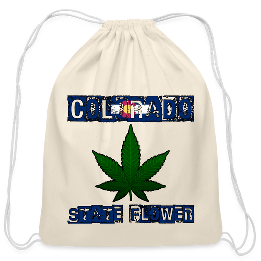 STATE FLOWER OF COLORADO Cotton Drawstring Bag CC - natural