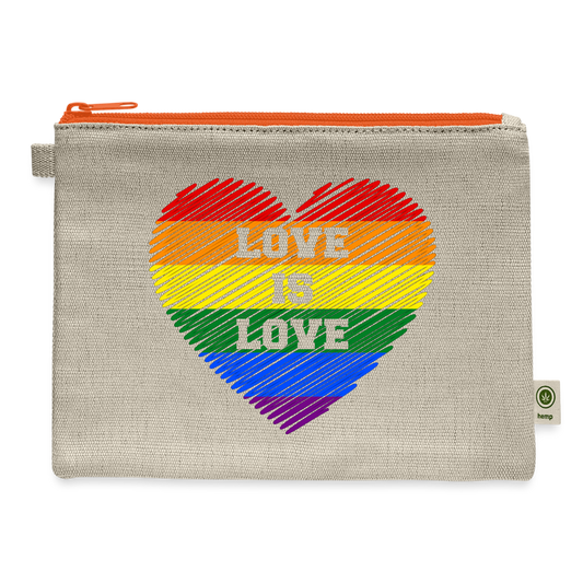 LOVE IS LOVE Carry All Pouch R3 - natural/orange