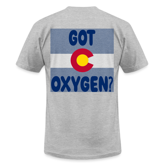 GOT OXYGEN? Unisex Jersey T-Shirt by Bella + Canvas CC - heather gray