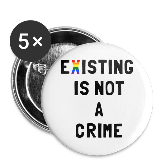 EXISTING LGBT+ Buttons small 1'' (5-pack) R3 - white